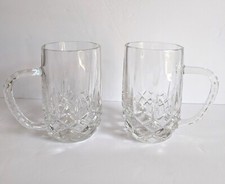 Usado, CANECAS DE CERVEJA vintage cristal pesado 1 litro corte tanque diamante feitas na Iugoslávia comprar usado  Enviando para Brazil