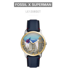 Relógio FOSSIL x Superman edição limitada couro azul DC Comics LE1208SET presente comprar usado  Enviando para Brazil
