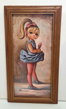 Impressão artística vintage década de 1960 Maio bailarina menina balé olho grande emoldurada 9,5" X 17" comprar usado Impressão artística vintage década de 1960 Maio bailarina menina balé olho grande emoldurada 9,5" X 17" comprar usado  Enviando para Brazil