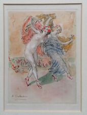 Gravure rehausse aquarelle d'occasion  Strasbourg-