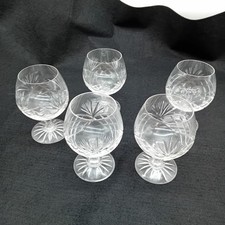 set crystal brandy glasses for sale  MIRFIELD