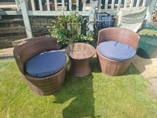 3pcs stackable rattan for sale  SHEFFIELD