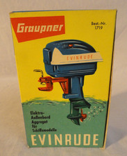 LOOK! 1955 GRAUPNER EVINRUDE BARCO DE BRINQUEDO DE PLÁSTICO MOTOR DE POPA ELÉTRICO NA CAIXA! comprar usado  Enviando para Brazil