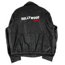 Jaqueta de couro vintage Hollywood vídeo era L blockbuster filme raro promocional anos 90 comprar usado  Enviando para Brazil