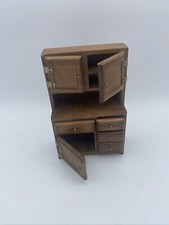 Gabinetes de cocina de madera para casa de muñecas de colección rústicos puertas de granja cajones segunda mano  Embacar hacia Mexico