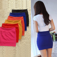Mini-saias elásticas lisas verão sexy quadril bodycon saias para mulheres escritório par ~ comprar usado  Enviando para Brazil