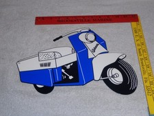 PLACA DE BICICLETA ELÉTRICA VINTAGE "CUSHMAN MOTOR SCOOTER" 🛵 13" METAL GASOLINA E ÓLEO! comprar usado  Enviando para Brazil