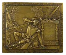 Medalha de Bronze – 4º Centenário da Morte de Cabral – Escultor Antunes Vintage comprar usado  Enviando para Brazil