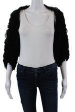 Usado, Blusa Escada Feminina Seda Texturizada Frente Aberta Manga 3/4 Bolero Preta Tamanho 40 comprar usado  Enviando para Brazil