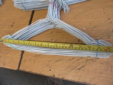 Usado, Cabides de casaco 100 x fio de metal branco entalhado 40 cm roupa roupa terno calça comprar usado  Enviando para Brazil
