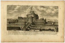 Estampa antiga-MAUSOLÉU-HADRIANO-CASTEL SANT'ANGELO-ROMA-Duperac-Sadeler-1606 comprar usado  Enviando para Brazil