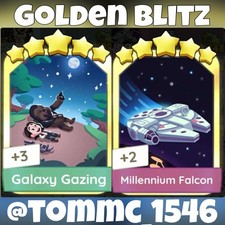 Galaxy Gazing & Millennium Falcon :- Adesivos Mono_Poly_Go Golden Blitz ⚡️ comprar usado  Enviando para Brazil
