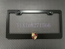 Quadro de placa de licença 3D Carrera Cayenne 911 Panamera preto aço inoxidável LIVRE DE FERRUGEM comprar usado  Enviando para Brazil