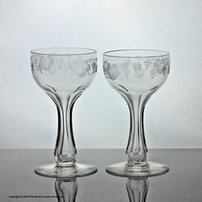 Pair edwardian etched for sale  BRISTOL