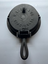 Máquina de waffle vintage de ferro fundido #7 W. Resor & CO. Cincinnati, Ohio, usado comprar usado  Enviando para Brazil