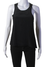 Blusa Elizabeth and James feminina de seda sem mangas gola redonda preta tamanho P comprar usado  Enviando para Brazil