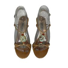 Sandálias de salto alto Jimmy Choo resina vidro pedra frisada tiras stiletto 38 RARAS, usado comprar usado  Enviando para Brazil