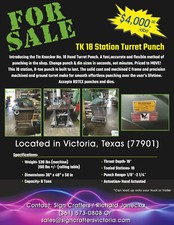 Station turret punch for sale  Victoria