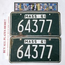 1961 massachusetts license for sale  North Stonington