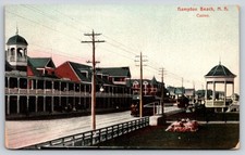 Cartão postal de Hampton Beach New Hampshire~Casino~Gazebo~c1910 comprar usado  Enviando para Brazil