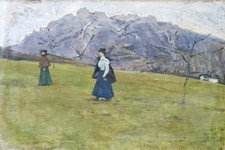 Due donne paesaggio usato  Sangiano