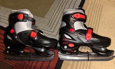 Patins de hóquei American Athletic Cougar tamanho 1-4 ajustáveis com protetores de lâmina comprar usado  Enviando para Brazil