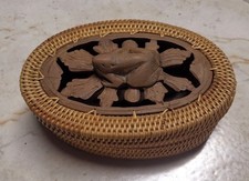 Ancienne boite rotin d'occasion  Denicé