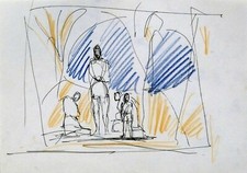Agenouillé dessin art d'occasion  Paris V
