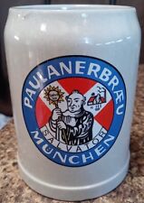 Caneca de cerveja vintage alemã Paulanerbraeu Salvator Munchen 0,5 litros argila 5 1/4" de altura comprar usado  Enviando para Brazil