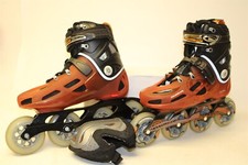 Patins masculinos estilo livre Rollerblade RB-8 Platinum 285 mm tamanho 9.5 42.5 rodas 90 mm comprar usado  Enviando para Brazil