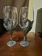 Conjunto de taças de vinho de dragão e estanho Veronese Myths & Legends comprar usado  Enviando para Brazil