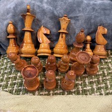 Piezas de ajedrez de madera artesanales 16 marrón 13 madera para manualidades segunda mano  Embacar hacia Mexico