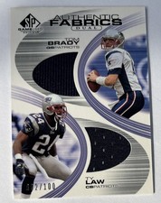 2004 SP Jogo Usado Dual Jersey Ty Law & Tom Brady 82/100 Patriots!! comprar usado  Enviando para Brazil