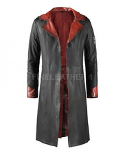 Trench coat Devil May Cry 5 estilo Dante DMC fantasia cosplay couro preto real comprar usado  Enviando para Brazil
