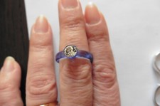 Bague fantaisie bleue d'occasion  France