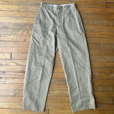 Calça chino vintage anos 50 oficial do exército dos EUA Cramerton Talon zíper 28x30 - cáqui, usado comprar usado  Enviando para Brazil