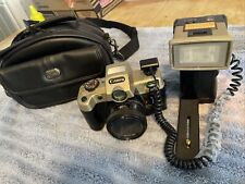 Câmera SLR vintage Canon Band S8200 35mm com flash e bolsa de couro para câmera (funciona) G5 comprar usado  Enviando para Brazil