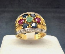 Anello smeraldo rubini usato  Roma