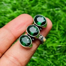 Anel de joias feito à mão de prata esterlina 925 com pedra preciosa de diópsido cromado comprar usado  Enviando para Brazil