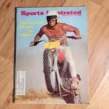 23 de agosto de 1971 Steve McQueen Husqvarna motocicleta Sports Illustrated segunda mano  Embacar hacia Mexico