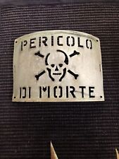 Targa pericolo morte usato  Crevacuore