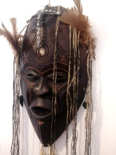 Enorme máscara de templo ritual tribal ganês vodu africano de Ogoun comprar usado  Enviando para Brazil