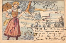 Cpa illustrateur signe d'occasion  Claira