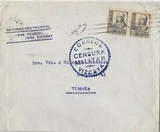 Carta Bilbao (Vizcaya Vitoria (Alava) Censura Vizcaya. 1938 comprar usado  Enviando para Brazil