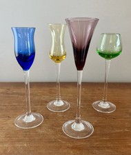 4 copos de licor de cristal Lenox, pedras preciosas, cordiais com haste várias cores comprar usado  Enviando para Brazil