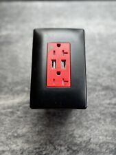 Usado, Tomada com carregador USB 3.1A soquete receptáculo duplex duplo 20 ampères com placa de parede. comprar usado  Enviando para Brazil