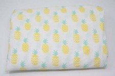Conjunto completo de lençóis Pointehaven abacaxi amarelo branco 100% algodão Paquistão B4 comprar usado  Enviando para Brazil
