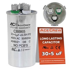 Capacitor de substituição AceCrew Dual Run 30/5 MFD, 30+5 uf 370 - 450 VAC HVAC comprar usado  Enviando para Brazil