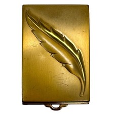 Vintage KOTLER & KOPIT K&K Pó Compacto PENA DE FOLHA Motivo Patente 1802796 EUA comprar usado Vintage KOTLER & KOPIT K&K Pó Compacto PENA DE FOLHA Motivo Patente 1802796 EUA comprar usado  Enviando para Brazil