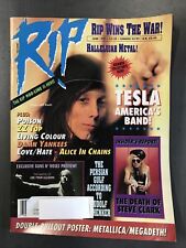 RIP MAGAZINE-JUNE 1991-TESLA/JEFF KEITH-STEVE CLARK-GUNS N ROSES-POISON-ZZ TOP comprar usado  Enviando para Brazil